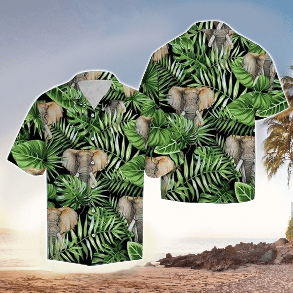 Elephant Hawaiian Shirt For Men Elephant Lover Gifts Shirt for Men and Women