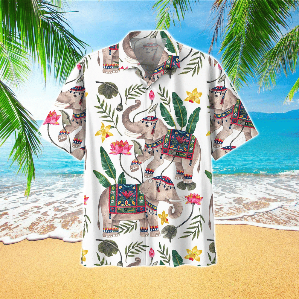 Elephant Hawaiian Shirt Mens Hawaiian Shirt For Elephant Lover Shirt for Men and Women