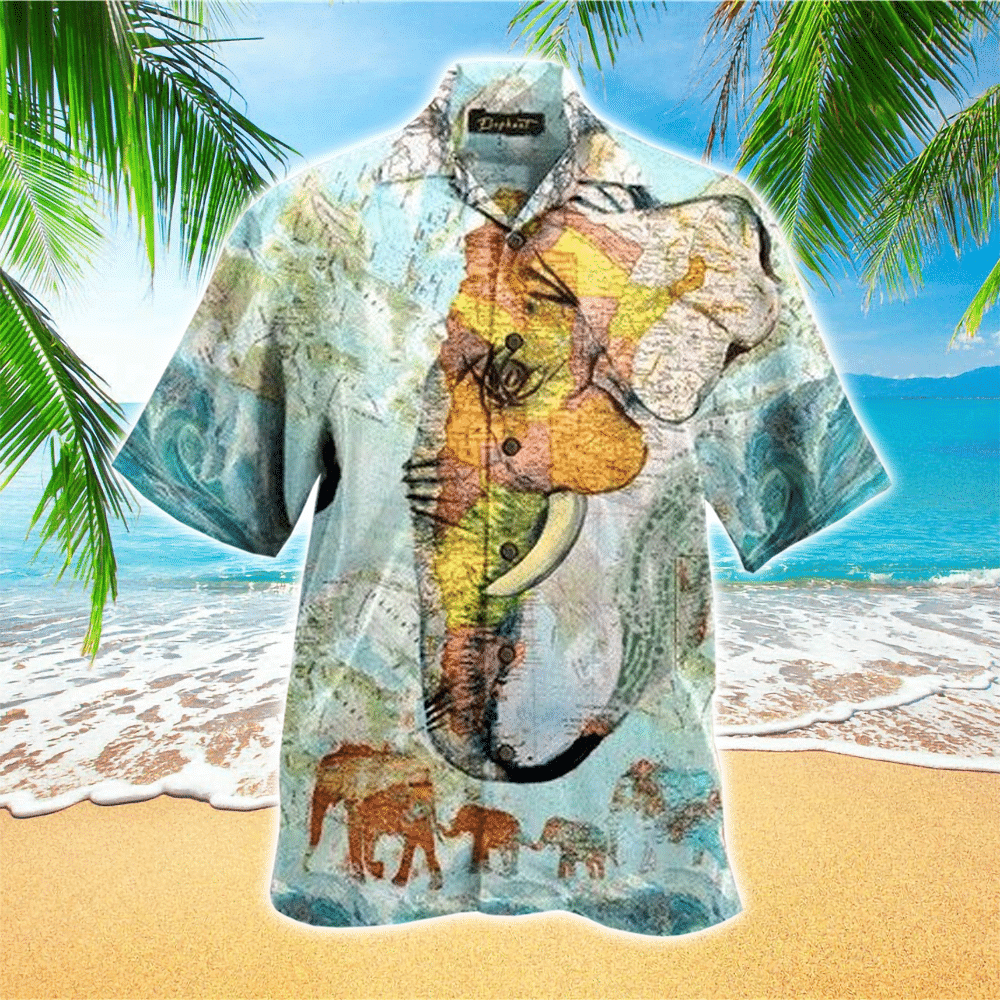 Elephant Hawaiian Shirt Perfect Elephant Clothing Shirt for Men and Women