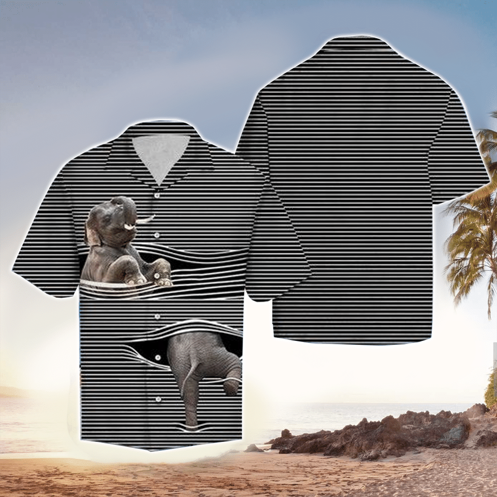 Elephant Hawaiian Shirt Perfect Elephant Clothing Shirt for Men and Women
