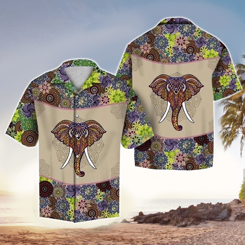 Elephant Hawaiian Shirt Perfect Elephant Clothing Shirt for Men and Women