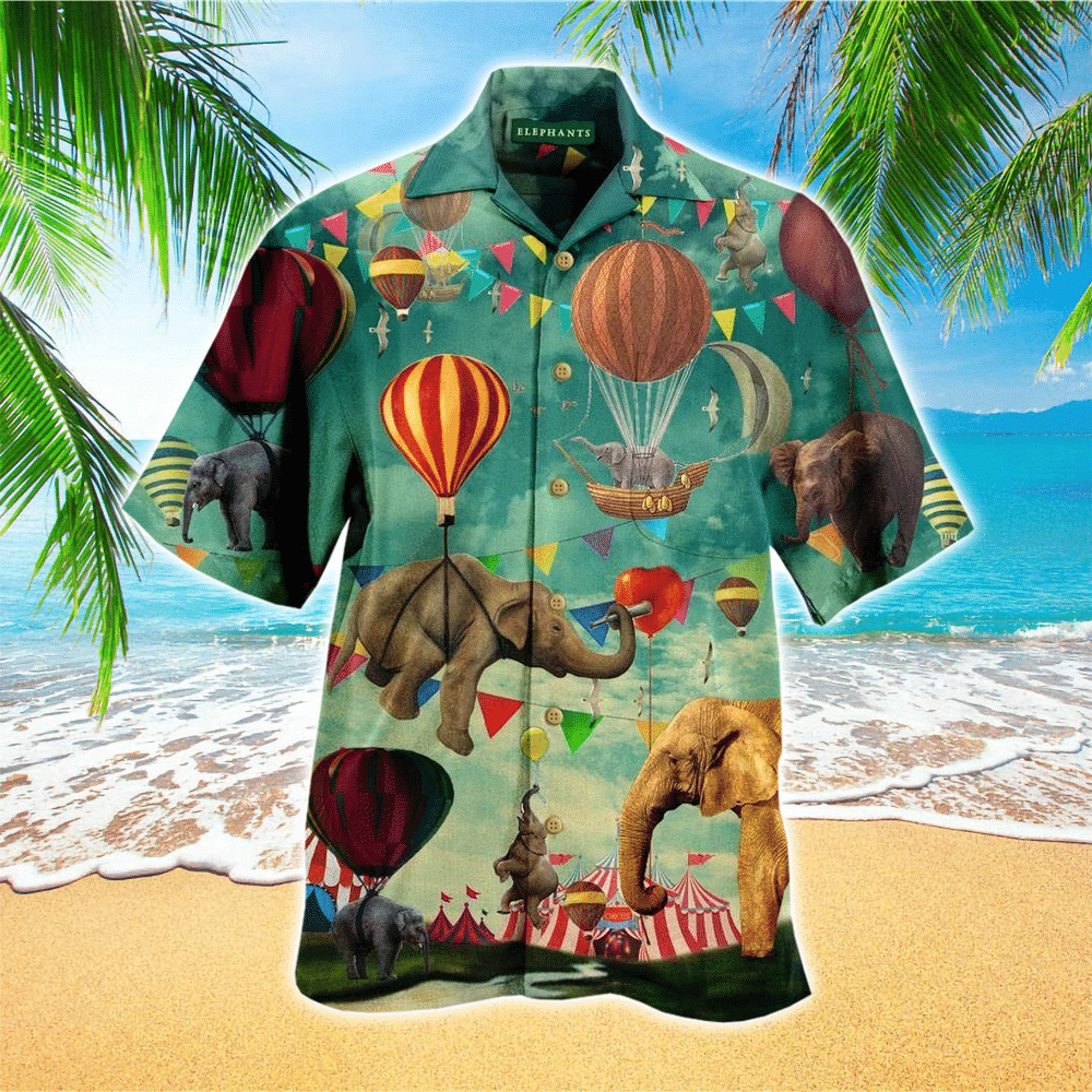 Elephant Hawaiian Shirt Perfect Elephant Clothing Shirt for Men and Women