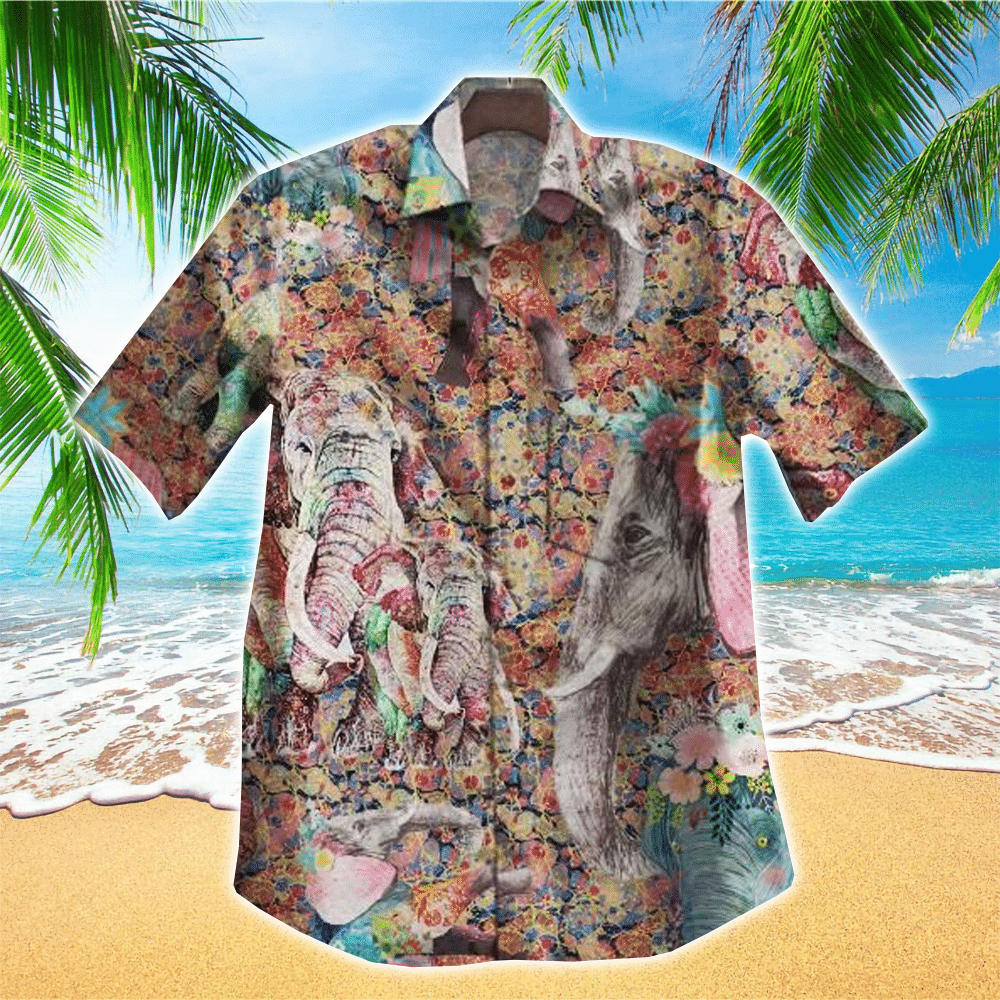 Elephant Hawaiian Shirt Perfect Gift Ideas For Elephant Lover Shirt for Men and Women