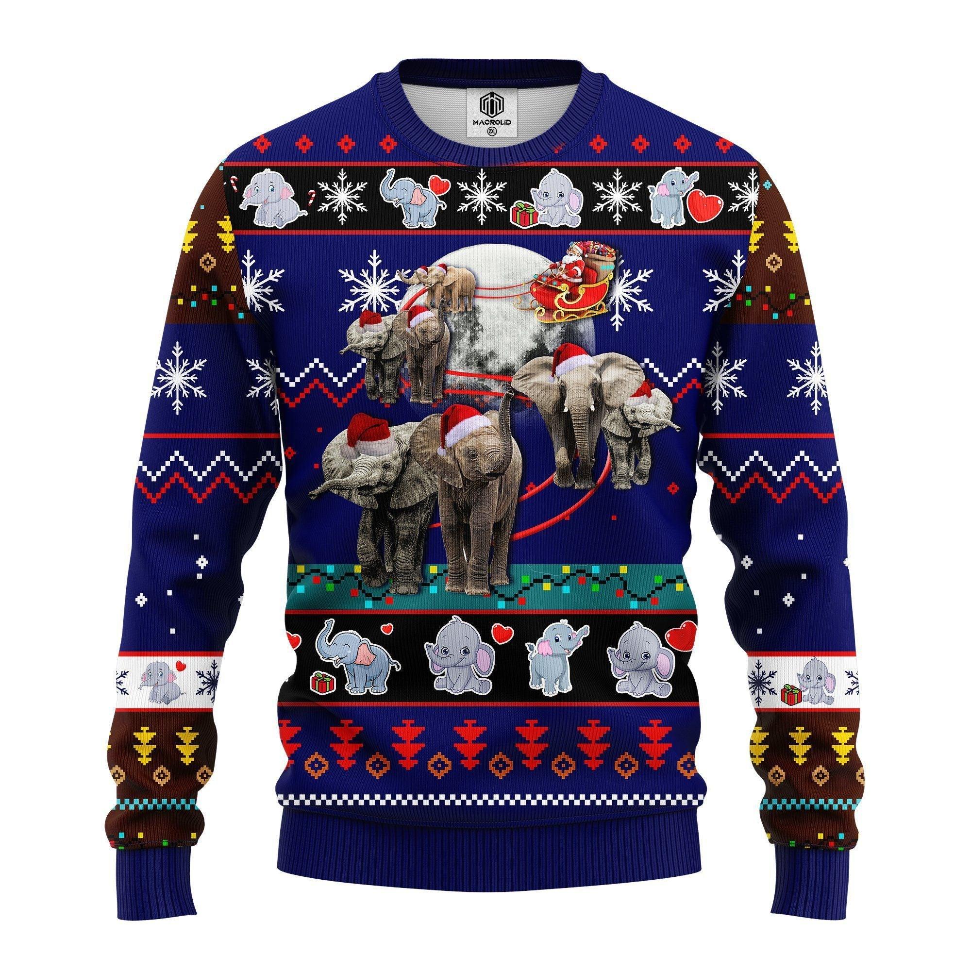 Elephant Noel Ugly Christmas Sweater Ugly Sweater For Men Women