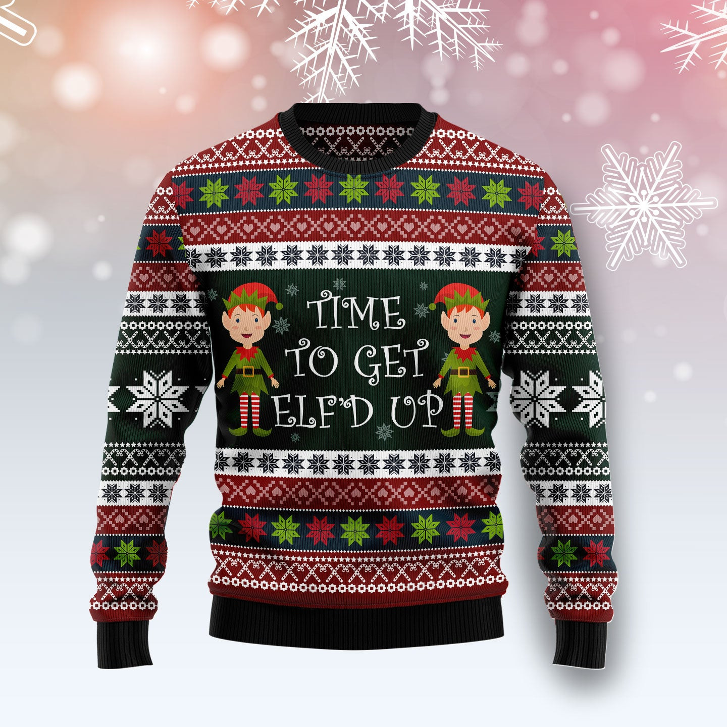 Elf Time Ugly Christmas Sweater