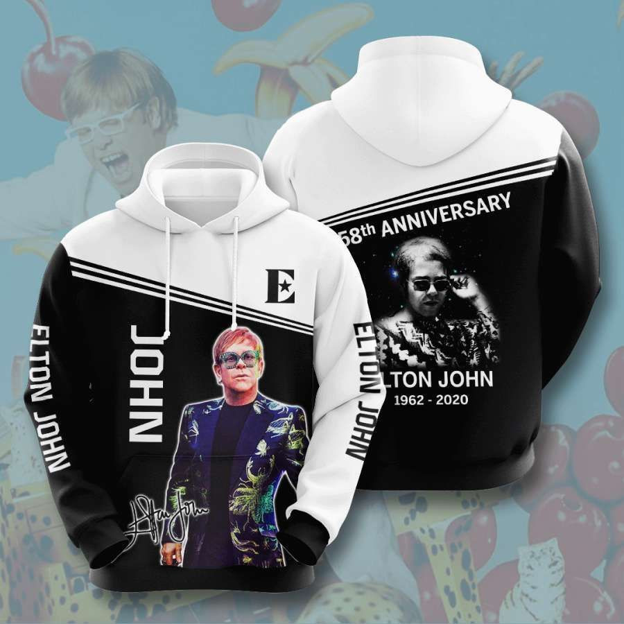 Elton John No630 Custom Hoodie 3D All Over Print