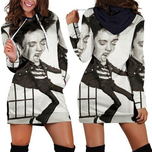 Elvis Presley Hoodie Dress Sweater Dress Sweatshirt Dress 3d All Over Print For Women Hoodie