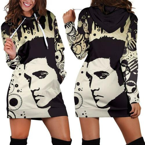 Elvis Presley Hoodie Dress Sweater Dress Sweatshirt Dress 3d All Over Print For Women Hoodie