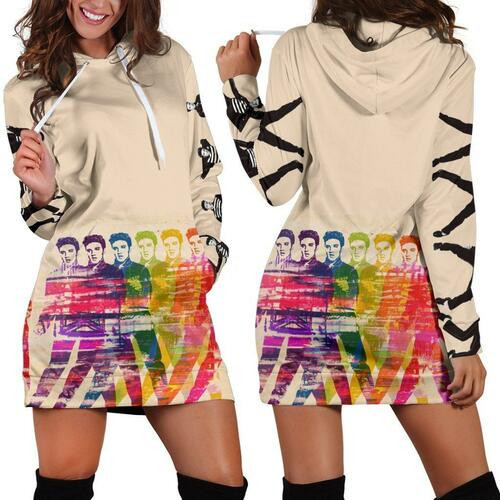 Elvis Presley Hoodie Dress Sweater Dress Sweatshirt Dress 3d All Over Print For Women Hoodie