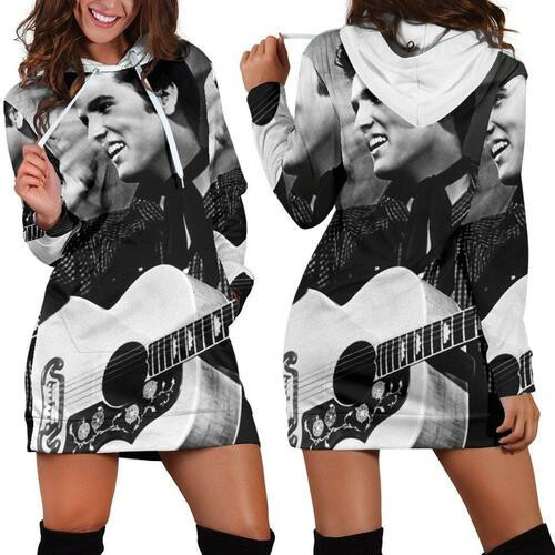 Elvis Presley Hoodie Dress Sweater Dress Sweatshirt Dress 3d All Over Print For Women Hoodie