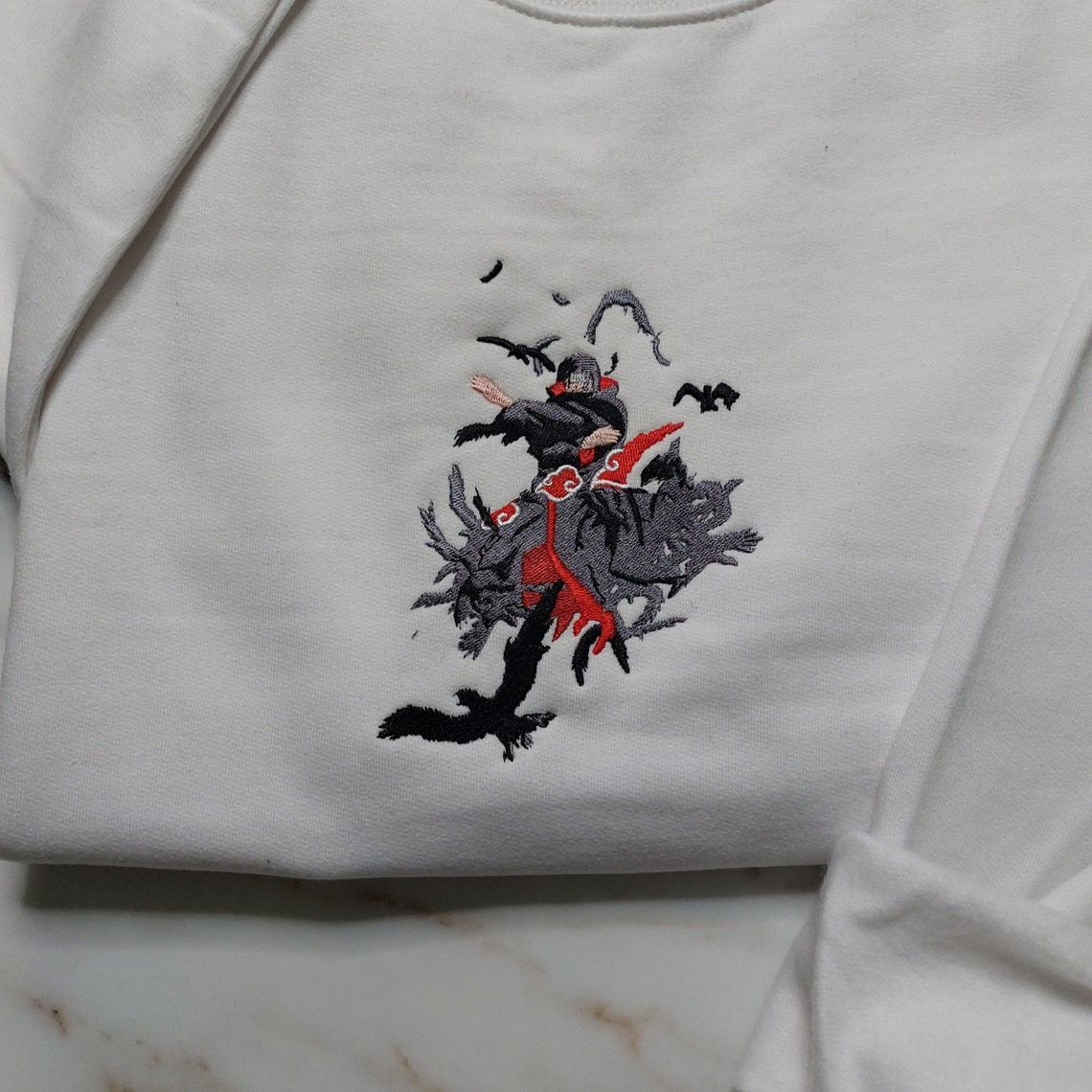 Embroidered Anime Sweatshirt Anime Sweater Anime Clothing Embroidered Shirt Anime Embroidery Embroidery Clothing