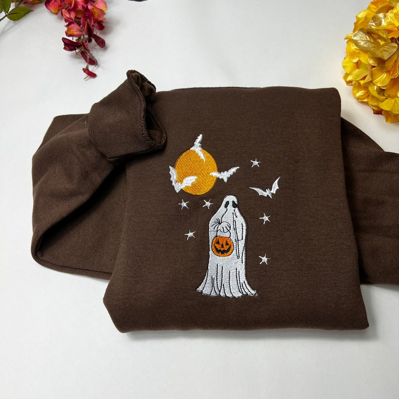 Embroidered Halloween Sweatshirt