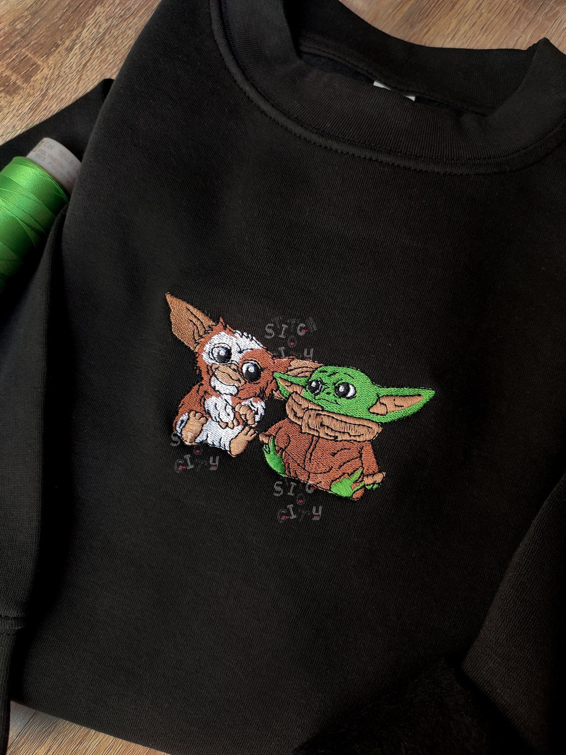 Embroidered Lovely Baby Aliens Characters Embroidered Sweatshirt Embroidered Hoodie Embroidered T Shirt Love Gifts