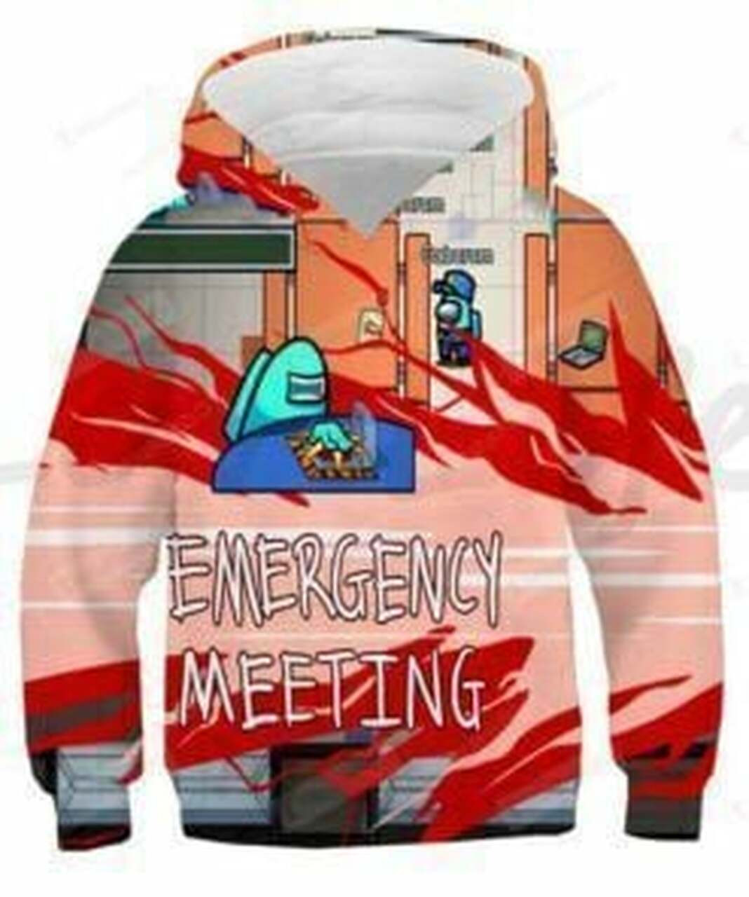 Emergency Meeting Among Us 3d All Over Print Hoodie