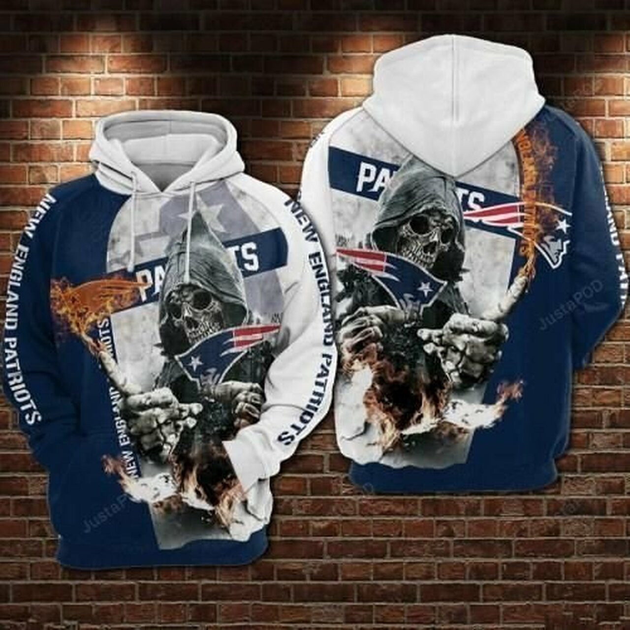 England Patriots 3d All Over Print Hoodie