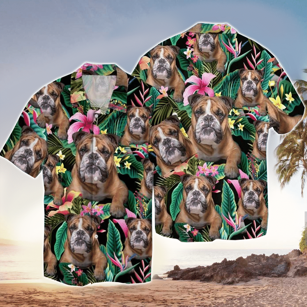 English Bulldog Hawaiian Shirt for Men and Women