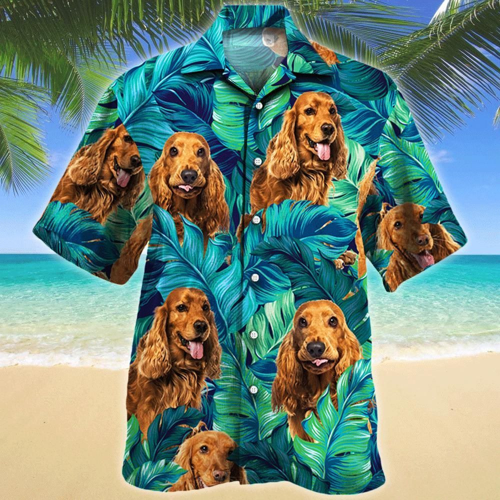 English Cocker Spaniel Dog Lovers Aloha Hawaiian Shirt Colorful Short Sleeve Summer Beach Casual Shirt For Men And Women