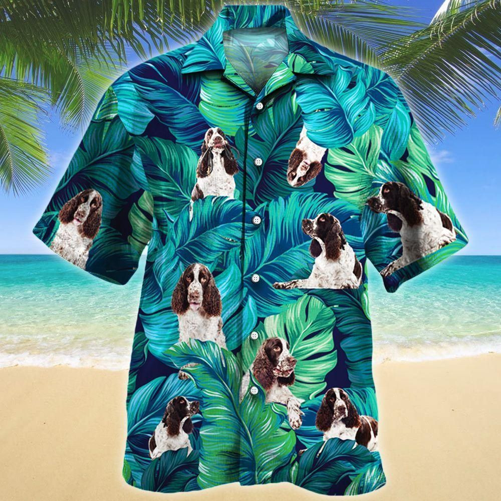 English Springer Spaniel Dog Lovers Aloha Hawaiian Shirt Colorful Short Sleeve Summer Beach Casual Shirt For Men And Women