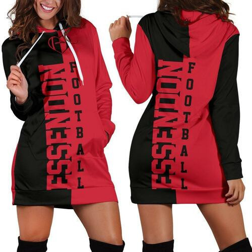 Essendon Football Hoodie Dress Sweater Dress Sweatshirt Dress 3d All Over Print For Women Hoodie