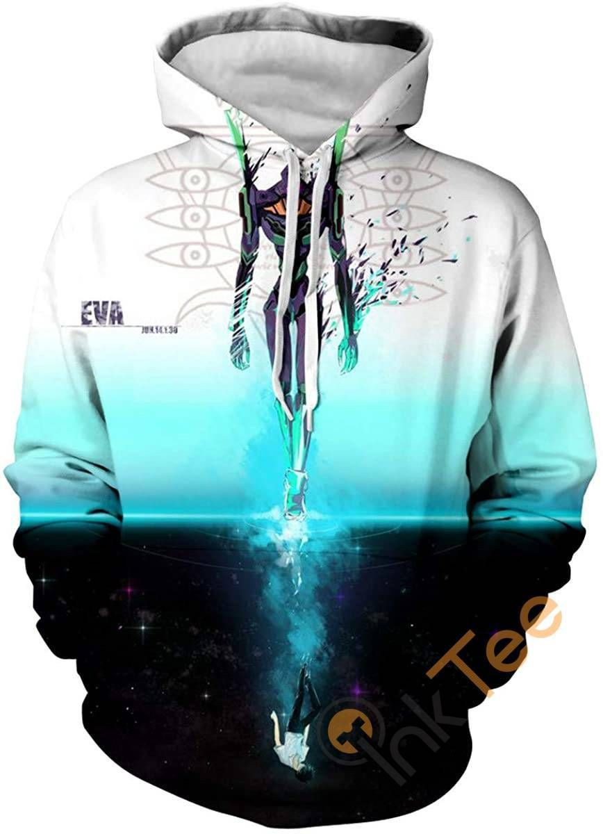 Evangelion Print Cosplay With Front Pocket Sku159 Hoodie 3D All Over Print