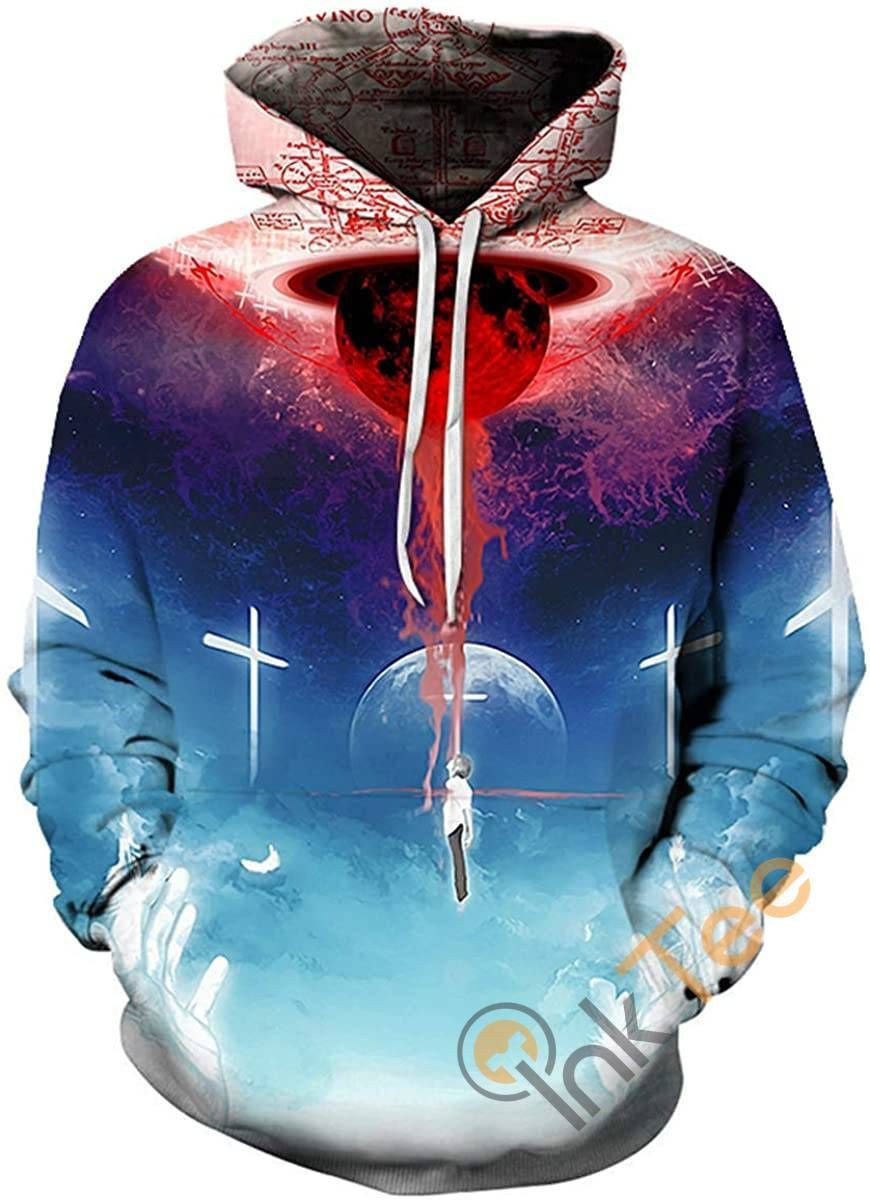 Evangelion Print Cosplay With Front Pocket Sku163 Hoodie 3D All Over Print