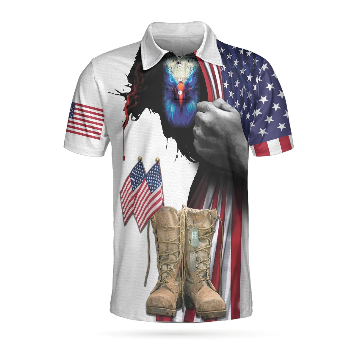 Every Veteran Is A Hero Polo Shirt Eagle American Flag Polo Shirt Patriotic Veteran Shirt For Men