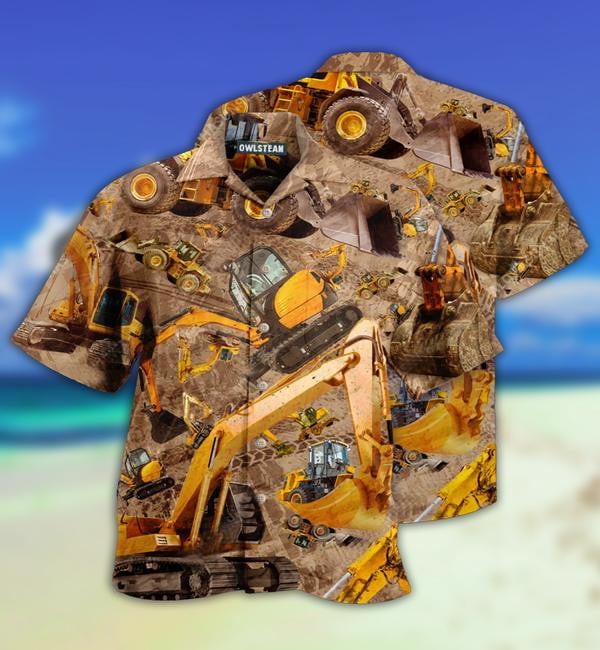 Excavator Don't Mess Hard Work Excavator Edition - Hawaiian Shirt - Hawaiian Shirt For Men