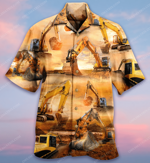 Excavator Working Hard Limited Edition - Hawaiian Shirt Hawaiian Shirt For Men