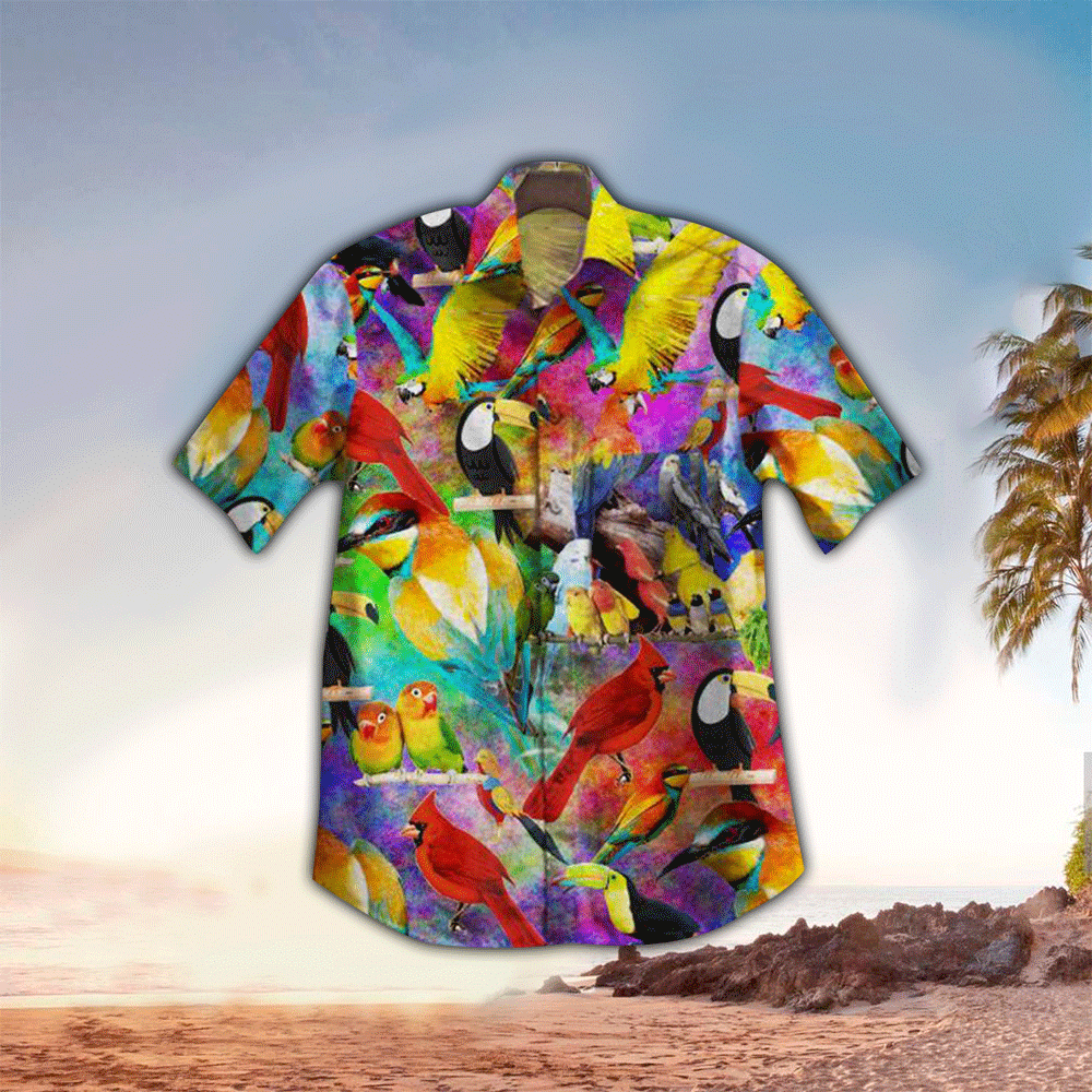 Exotic Birds Hawaiian Shirt for Men and Women