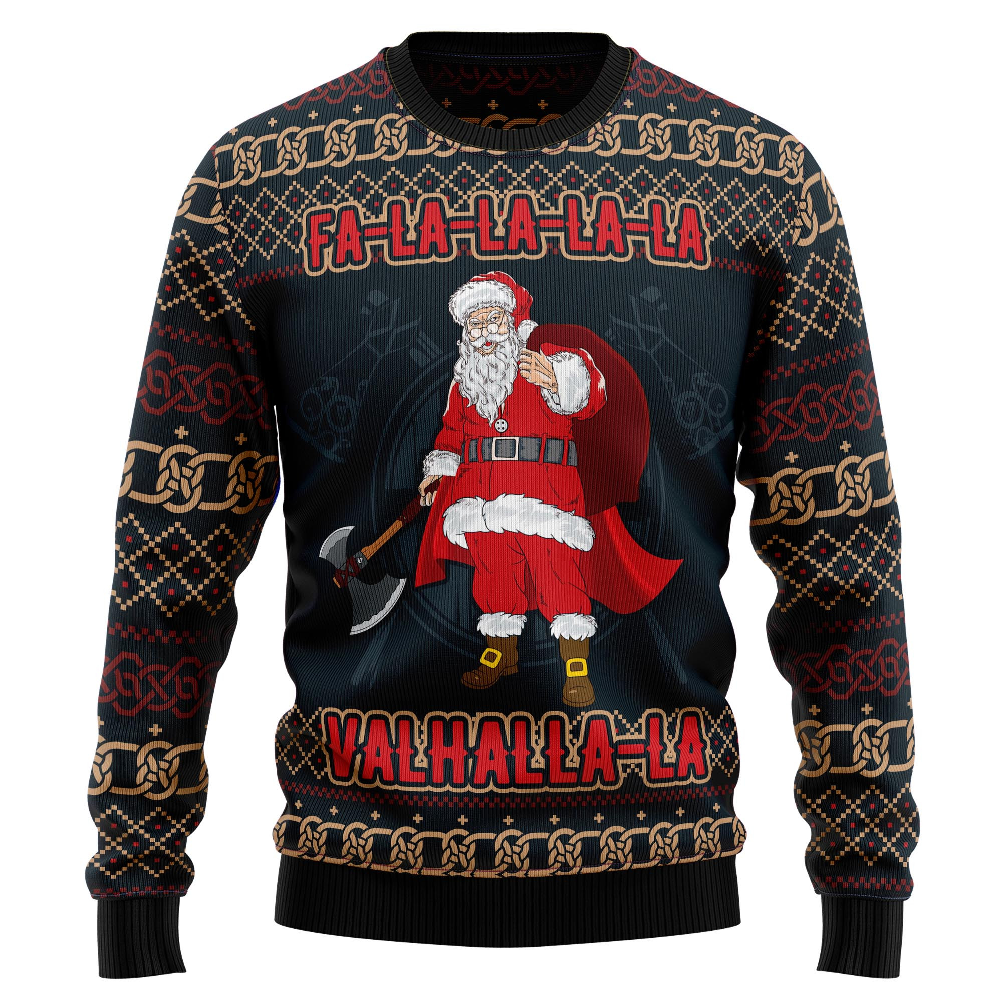 FaLaLaLa ValhallaLa Viking Ugly Christmas Sweater, Ugly Sweater For Men Women, Holiday Sweater