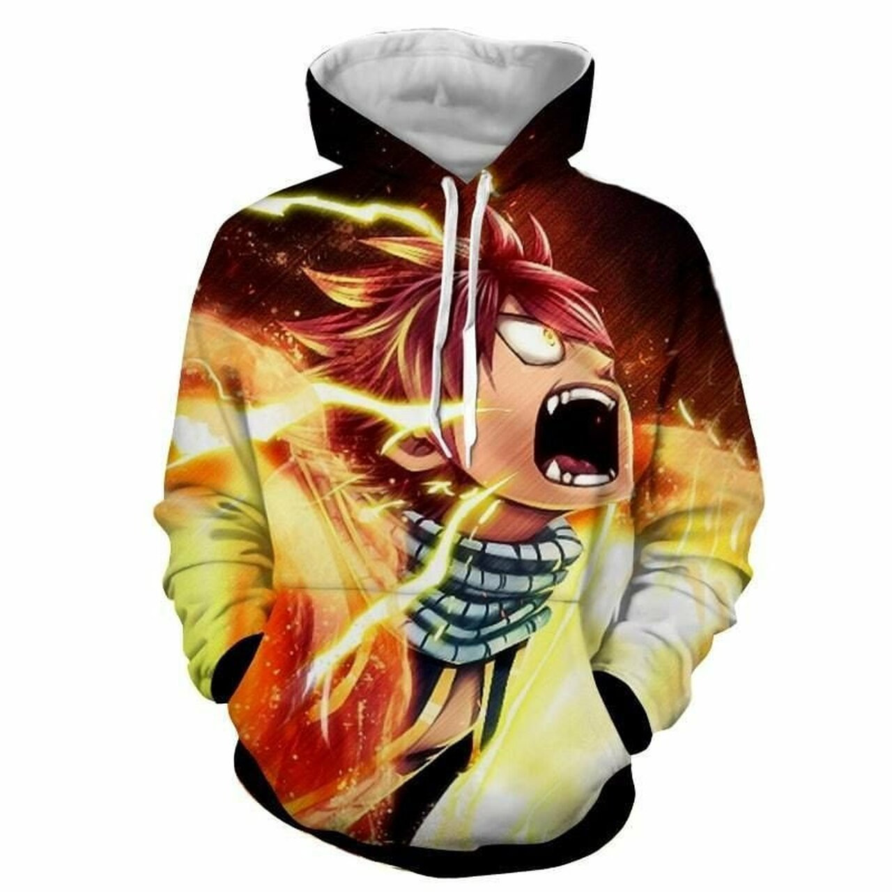 Fairy Tail Epic Natsu Dragneel Lightning Fire Dragon 3d All Over Print Hoodie