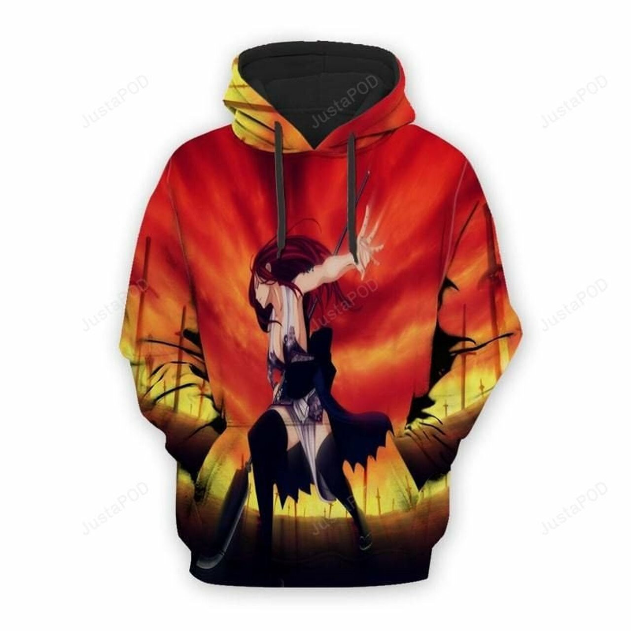 Fairy Tail Erza Scarlet Cool Color Crossover Magical 3d All Over Print Hoodie