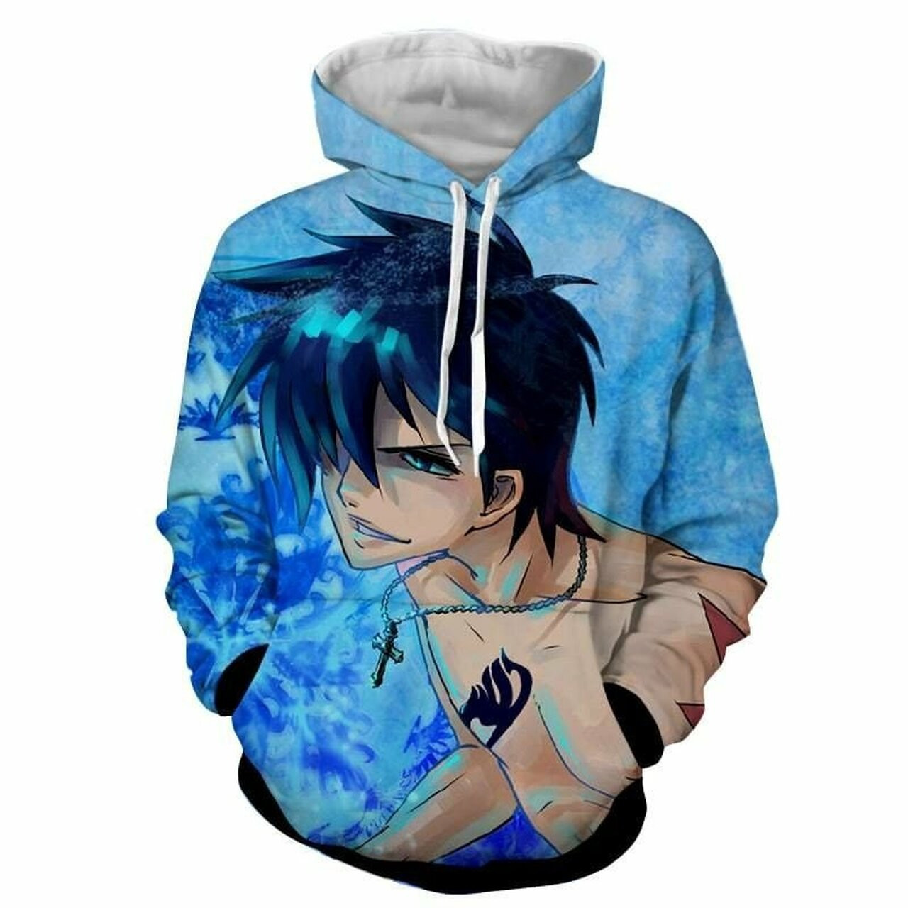 Fairy Tail Gray Fullbuster Cool Handsome Blue Ice 3d All Over Print Hoodie