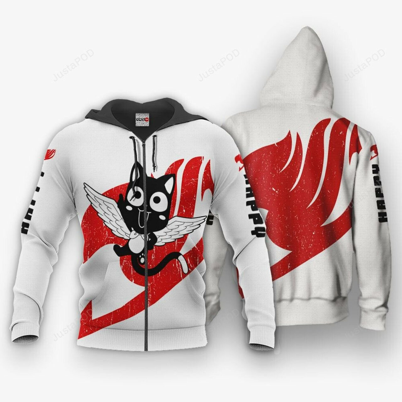 Fairy Tail Happy Silhouette Anime 3d All Over Print Hoodie