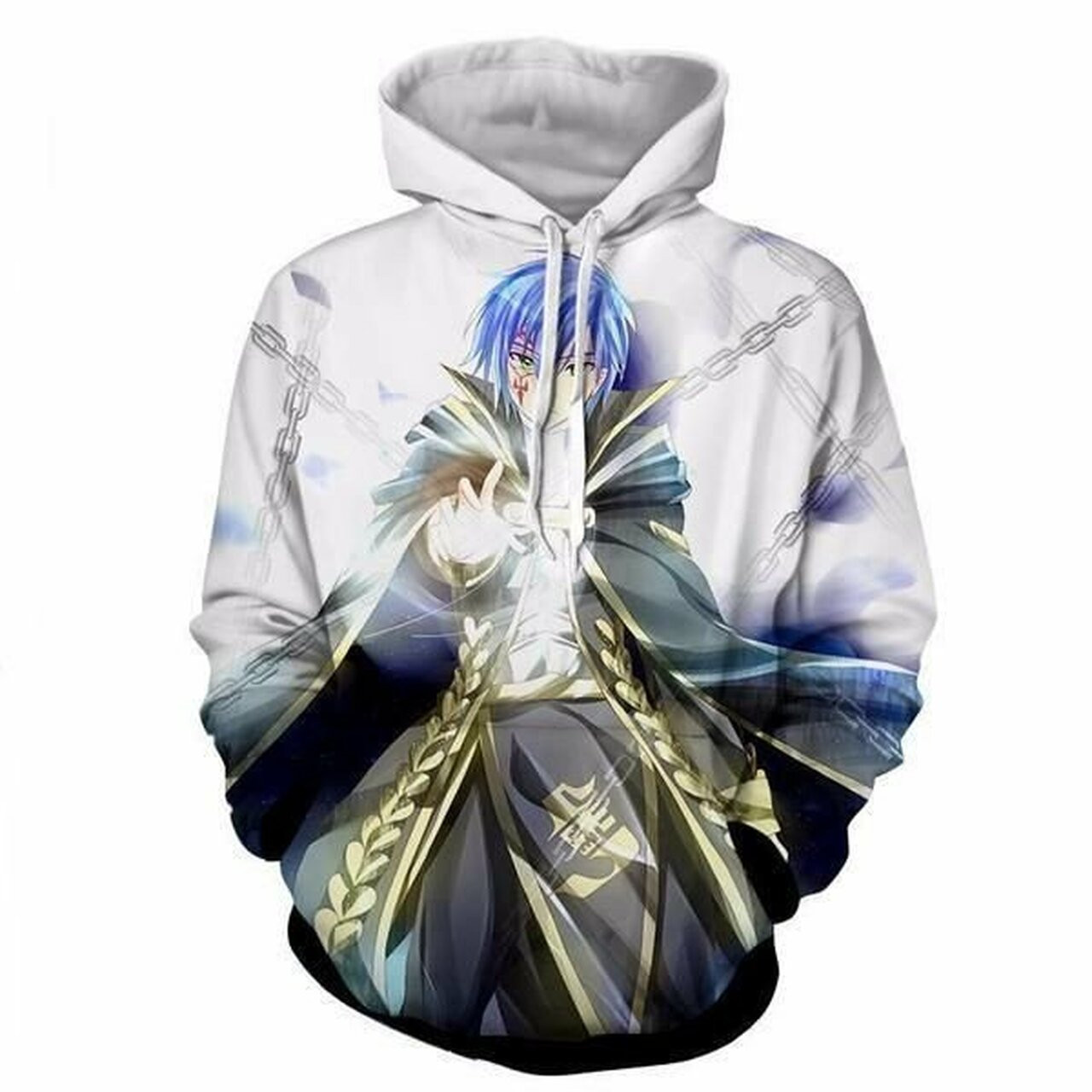 Fairy Tail Jellal White 3d All Over Print Hoodie