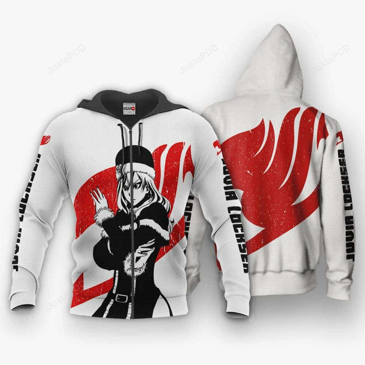 Fairy Tail Juvia Lockser Silhouette Anime 3d All Over Print Hoodie