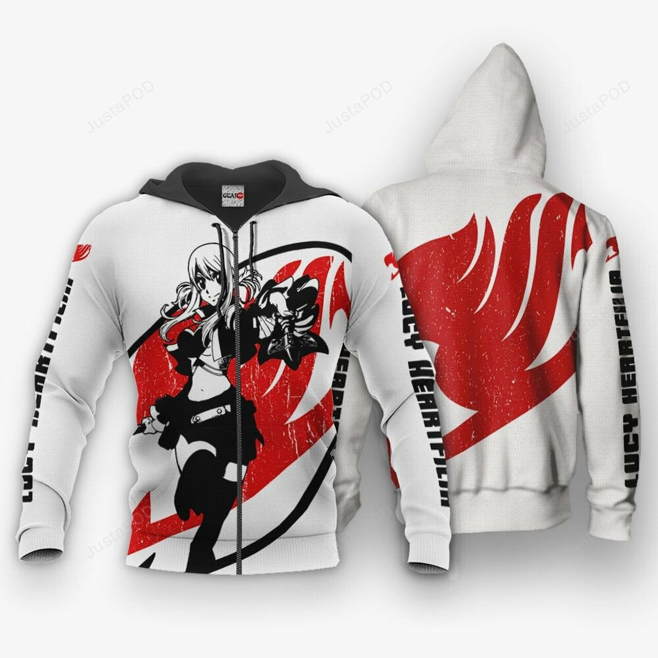 Fairy Tail Lucy Heartfilia Silhouette Anime 3d All Over Print Hoodie