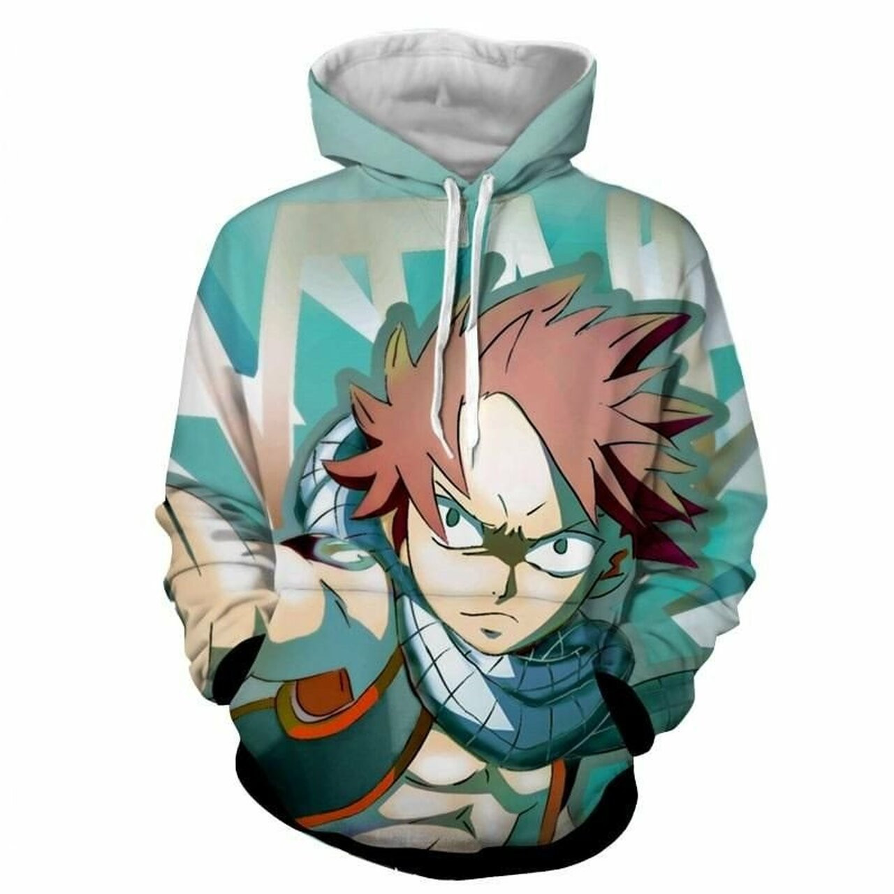 Fairy Tail Natsu Dragneel Intense Look Dope Fist Bump 3d All Over Print Hoodie