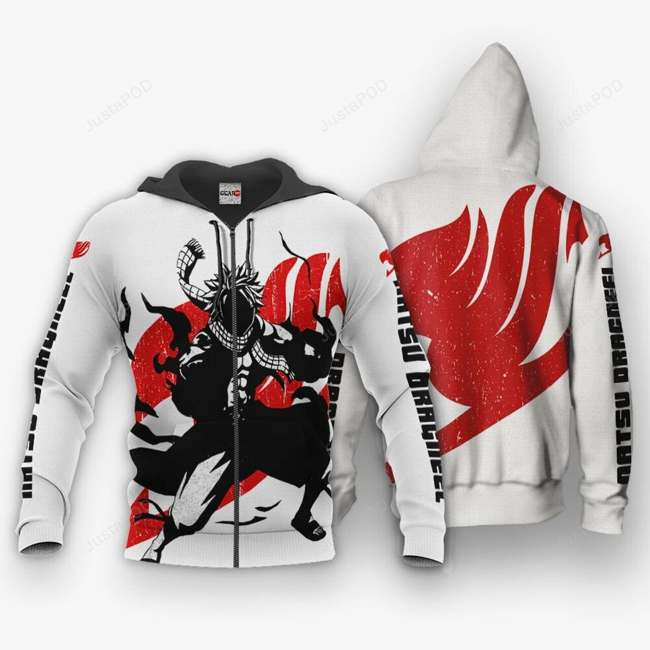 Fairy Tail Natsu Dragneel Silhouette Anime 3d All Over Print Hoodie