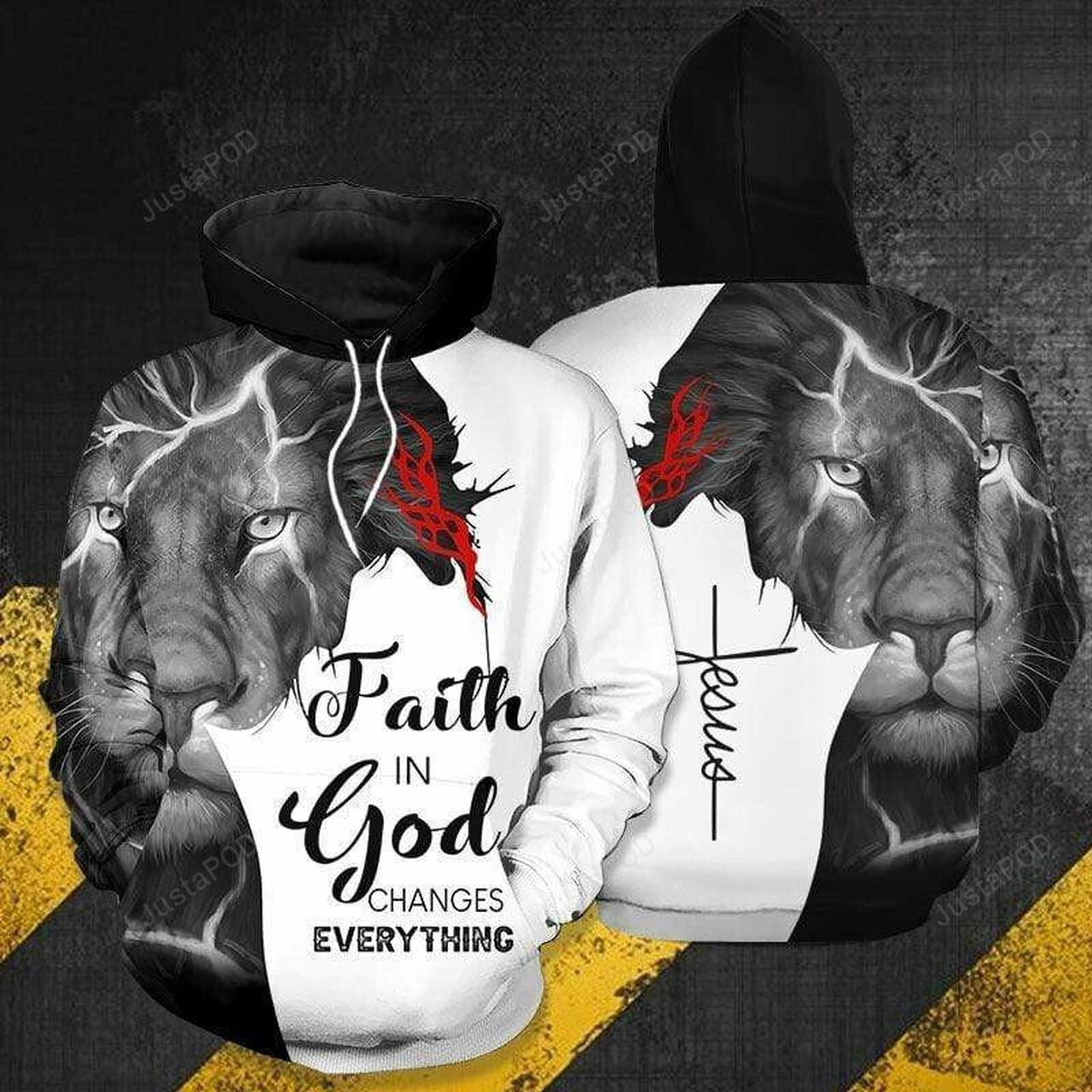 Faith In God Changes Everything Lion Jesus 3d All Print Hoodie