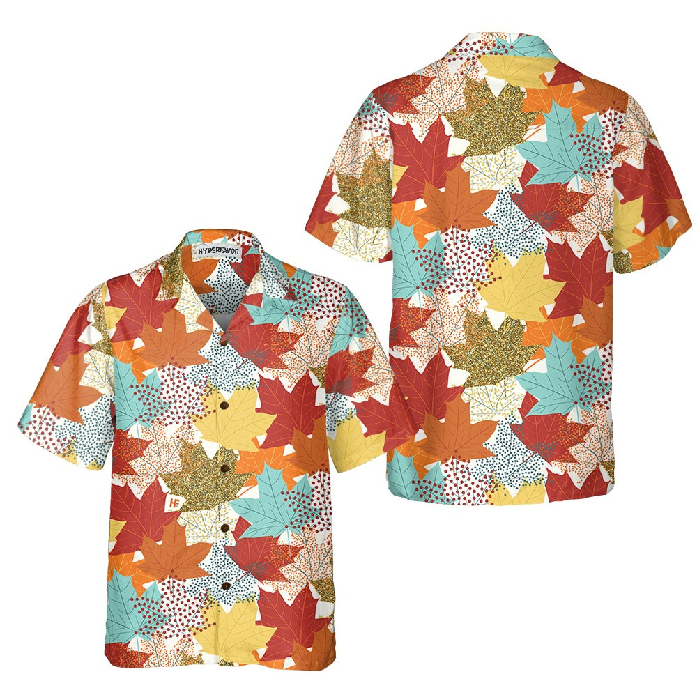 Fall Maple Leaves Hawaiian Shirt Autumn Vibe Thanksgiving Shirt Unique Gift For Thanksgiving Day