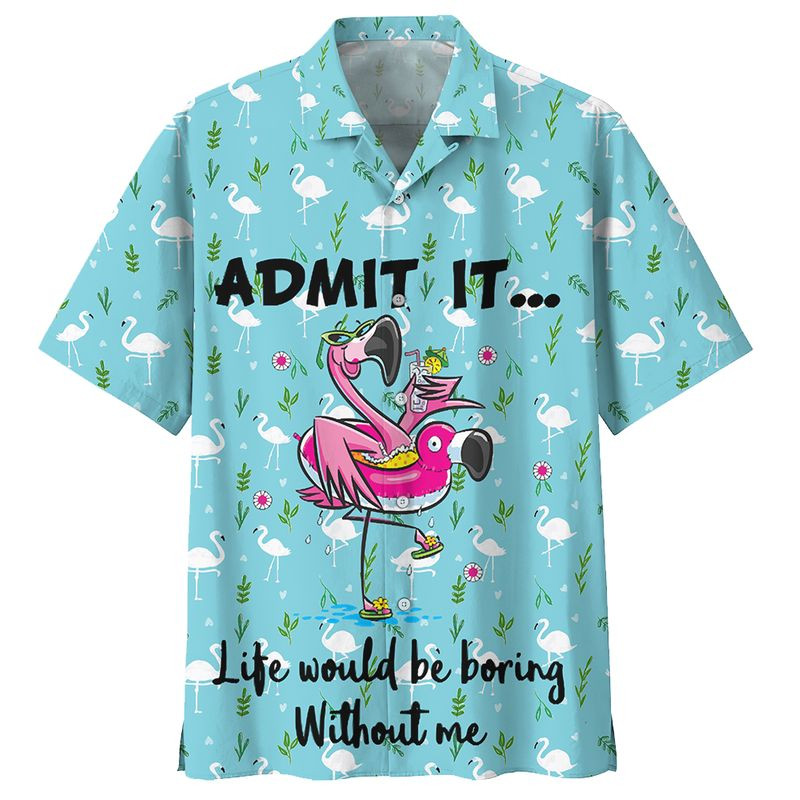 Familleus - Flamingo Hawaiian Shirt For Men Women
