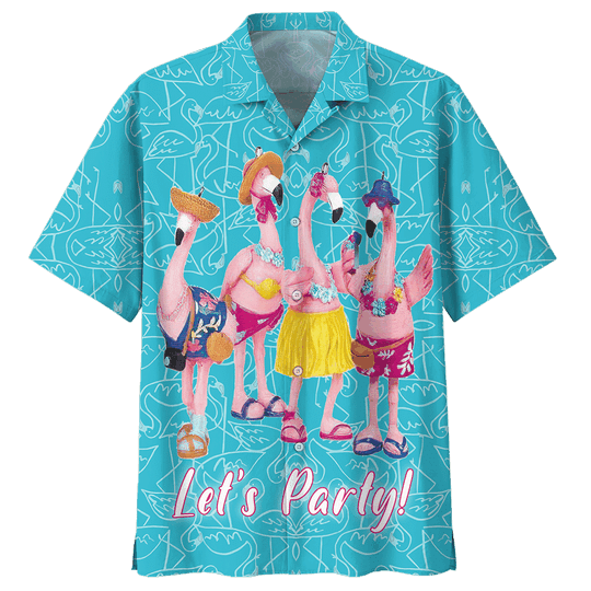 Familleus - Flamingo Hawaiian Shirt For Men Women