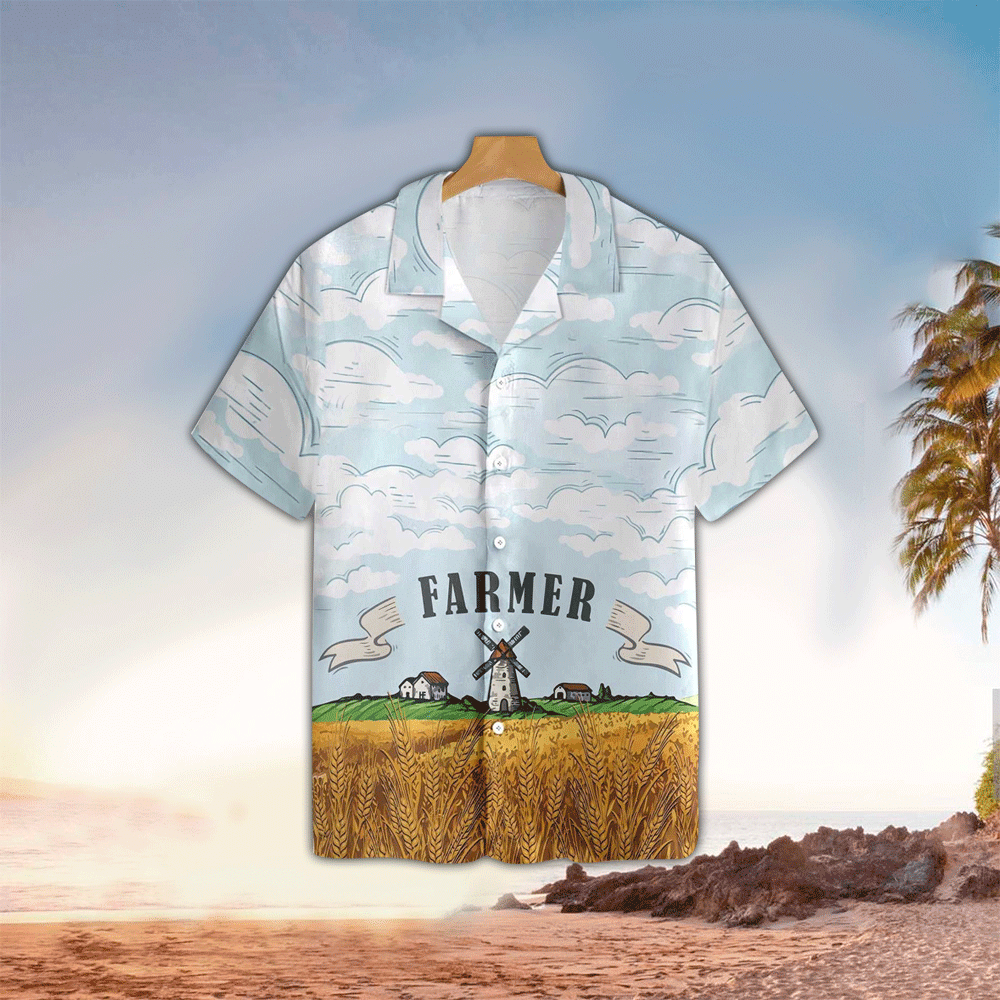 Farm Apparel Farm Hawaiian Button Up Shirt for Men and Women