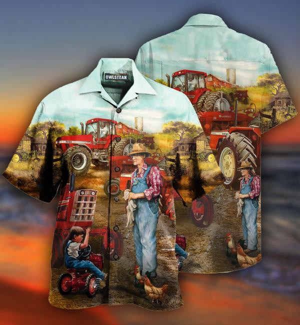 Farmer Awesome Fatherhood In Farm Limited Edition - Hawaiian Shirt - Hawaiian Shirt For Men