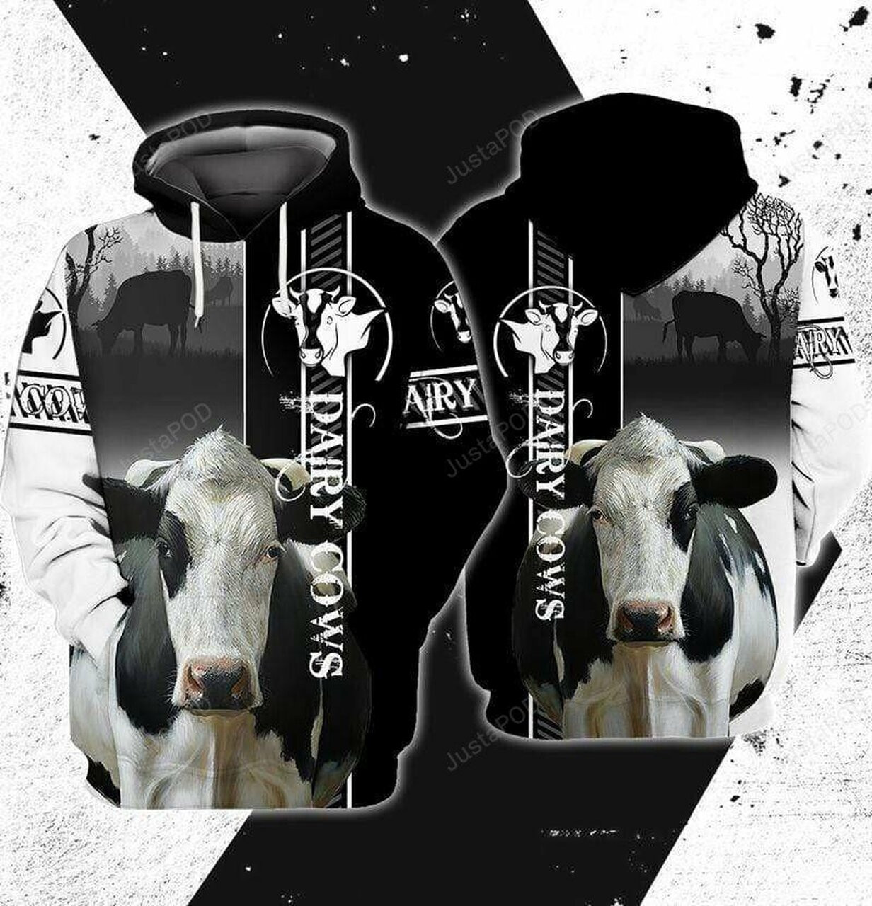 Farmer Dairy Cow 3d All Print Hoodie