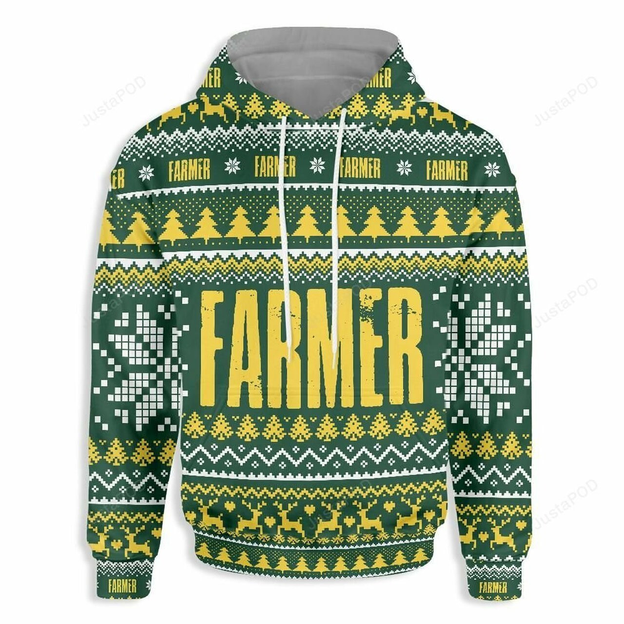 Farmer Happy Christmas 3d All Over Print Hoodie