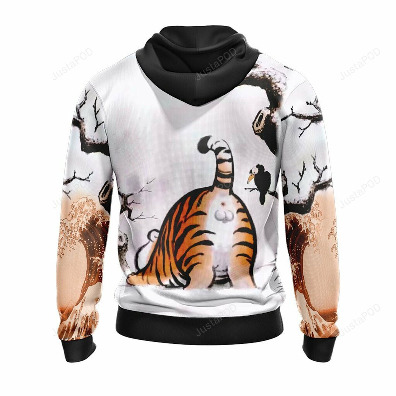 Fat Tiger 3d All Over Printed Hoodie, Zip-up Hoodie