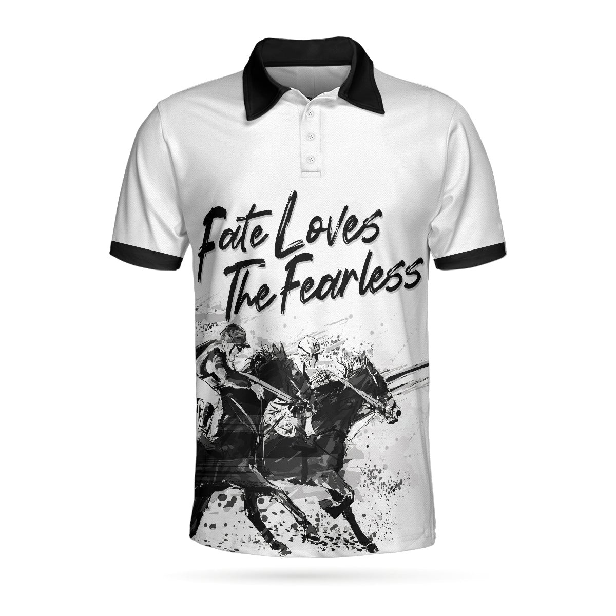 Fate Loves The Fearless Horse Riding Polo Shirt Horse Rider Polo Shirt Horse Riding Shirt For Men