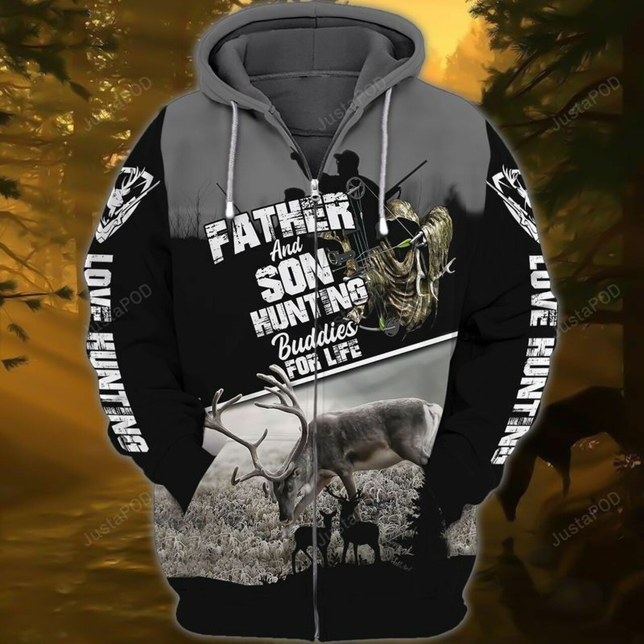 Fathers Day Father And Son Hunting Buddies For Life Love Hunting 3d All Over Print Hoodie